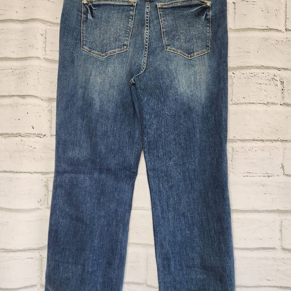 Judy Blue Womens Blue Denim Raw Hem Straight Fit Jeans Medium Wash Size 15/32 - Picture 10 of 13